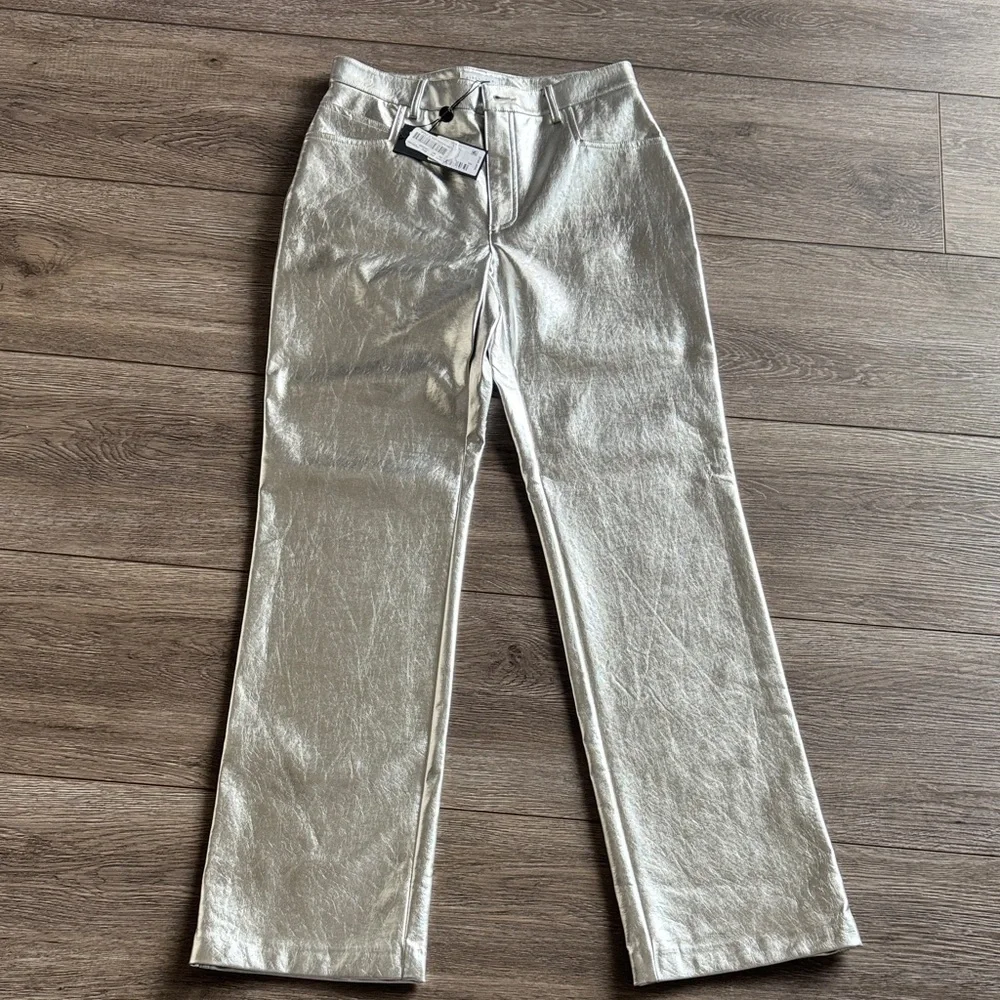 Gianni Bini Metallic Silver Pants - Picture 1 of 5